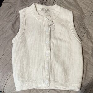 🆕 J. Crew Cropped button-up sweater shell